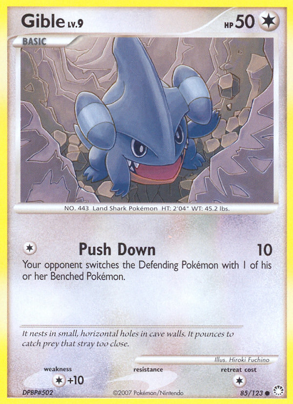 Gible 85/123 Common | Mysterious Treasures | Pokemon Card