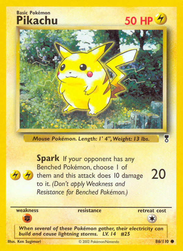 Pikachu 86/110 Common | Legendary Collection | Pokemon Card