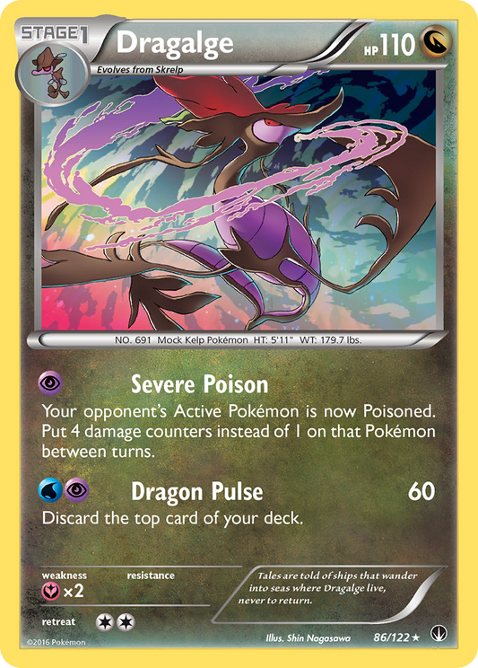 Dragalge 86/122 Rare Holo | BREAKpoint | Pokemon Card