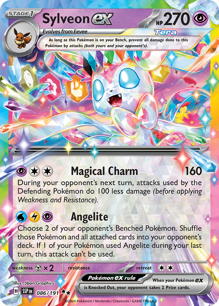 Sylveon ex 86/191 Double Rare | Surging Sparks | Pokemon Card