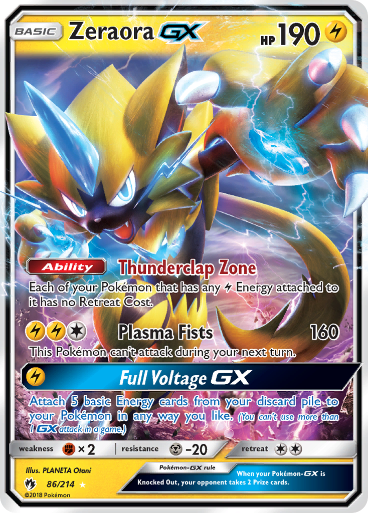 Zeraora-GX 86/214 Rare Holo GX | Lost Thunder | Pokemon Card