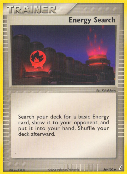 Energy Search 86/100 Common | Crystal Guardians | Pokemon Card