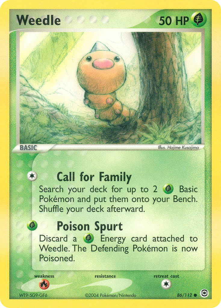 Weedle 86/112 Common | FireRed & LeafGreen | Pokemon Card