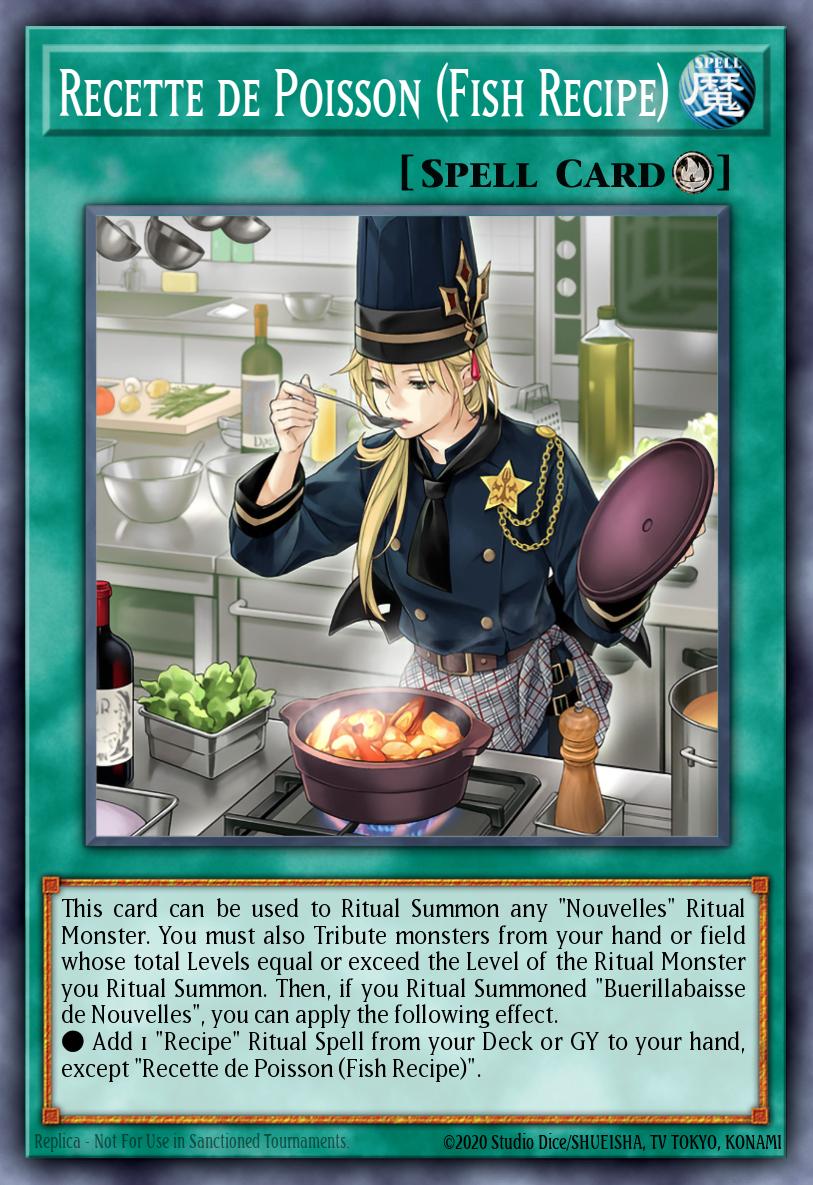 food based yugioh cards Recette de Poisson (Fish Recipe) - WISU-EN037 Super Rare