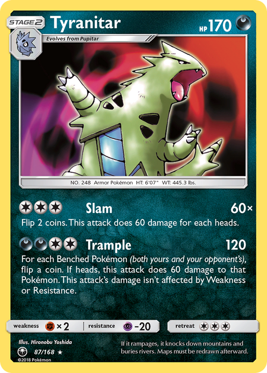 Tyranitar 87/168 Rare Holo | Celestial Storm | Pokemon Card