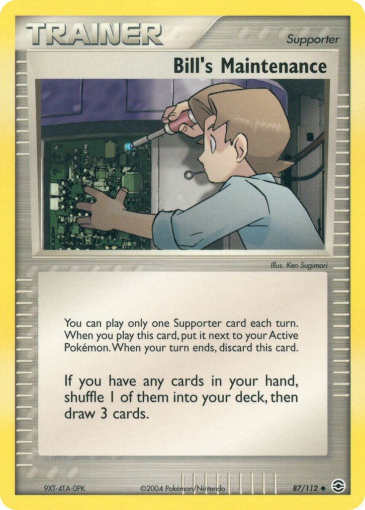 Bill's Maintenance 87/112 Uncommon | FireRed & LeafGreen | Pokemon Card