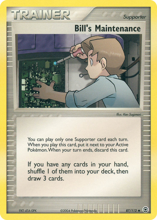 Bill's Maintenance 87/112 Uncommon | FireRed & LeafGreen | Pokemon Card