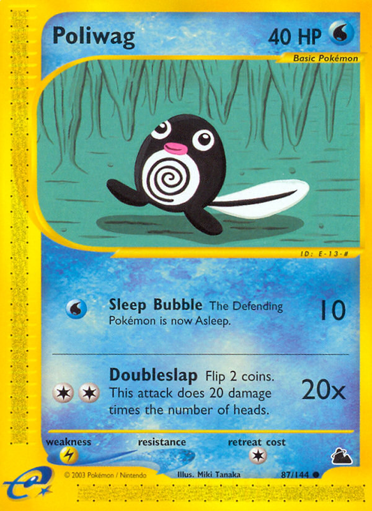 Poliwag 87/144 Common | Skyridge | Pokemon Card