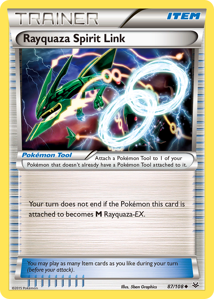 Rayquaza Spirit Link 87/108 Uncommon | Roaring Skies | Pokemon Card