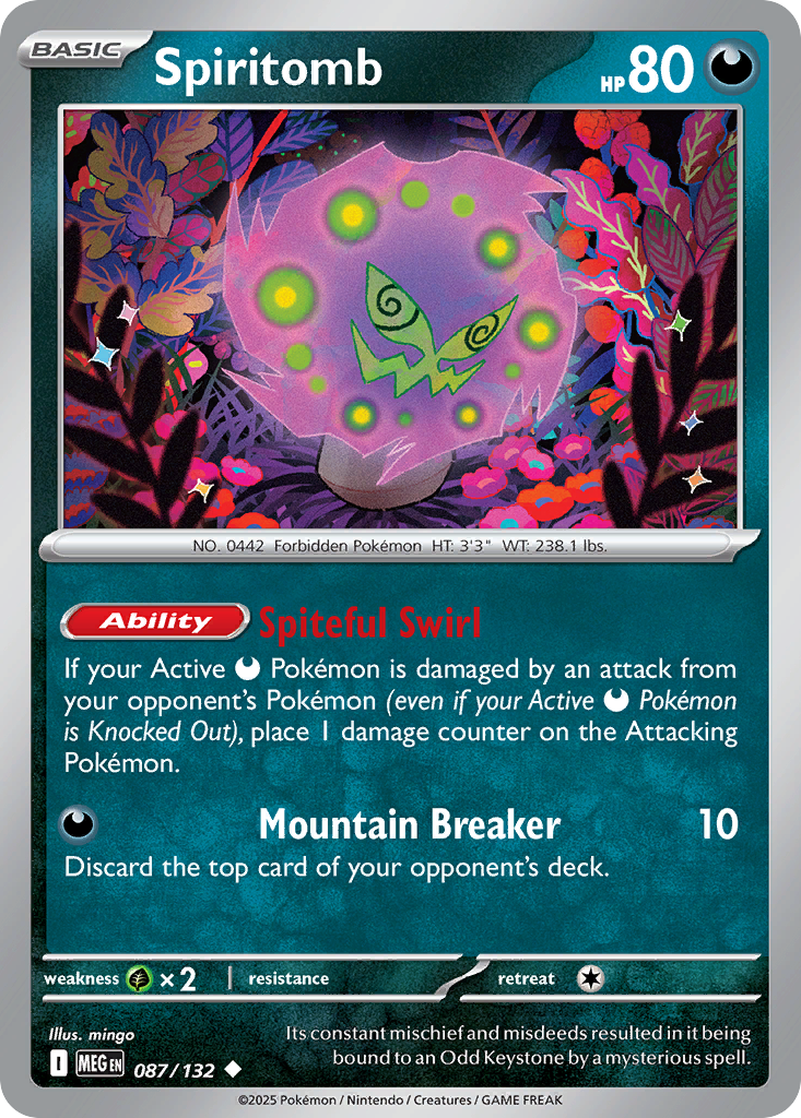 Spiritomb 87/132 Uncommon | Mega Evolution | Pokemon Card