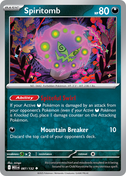 Spiritomb 87/132 Uncommon | Mega Evolution | Pokemon Card