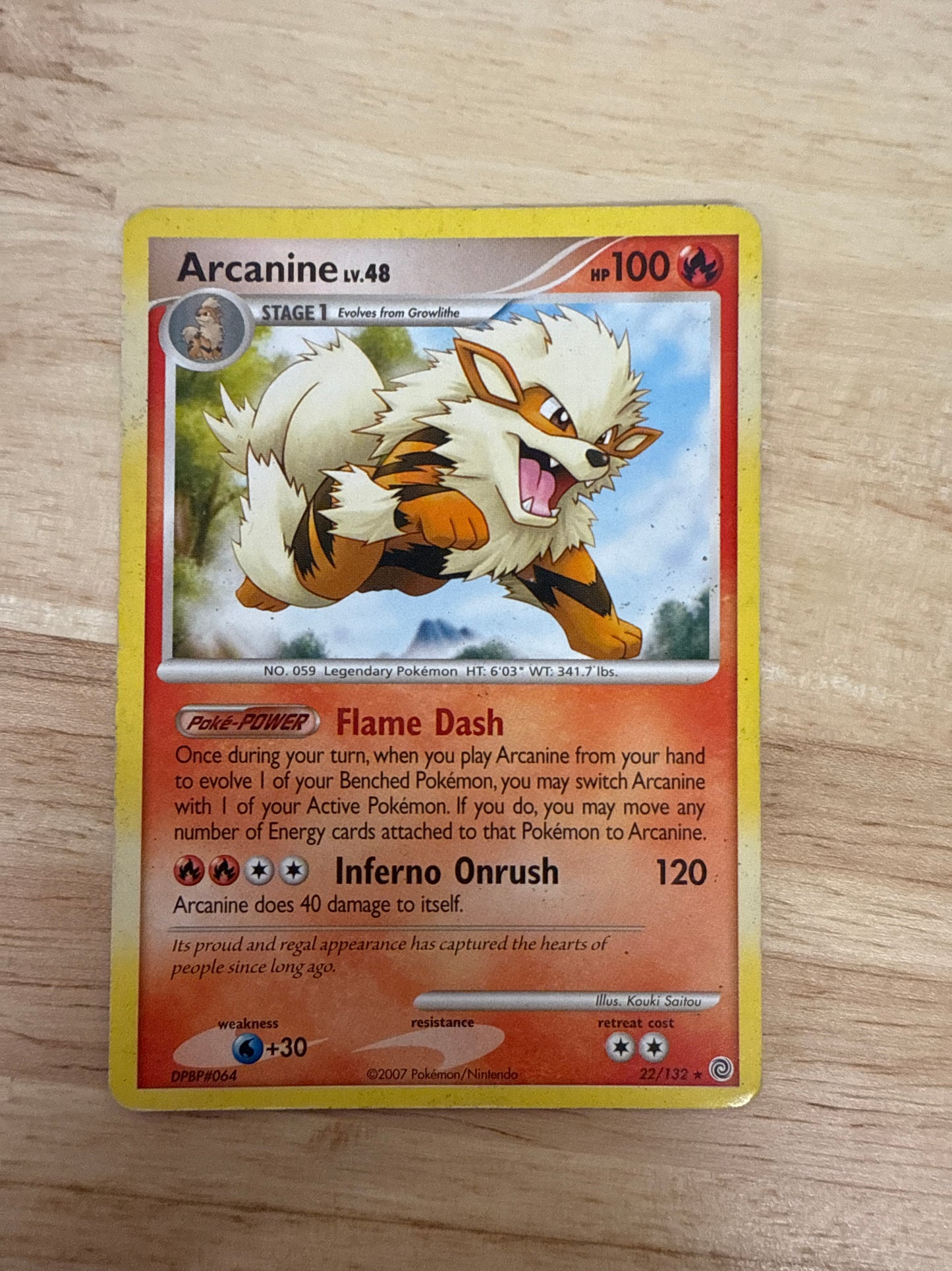Arcanine 22/132 Rare | Secret Wonders | Pokemon Card