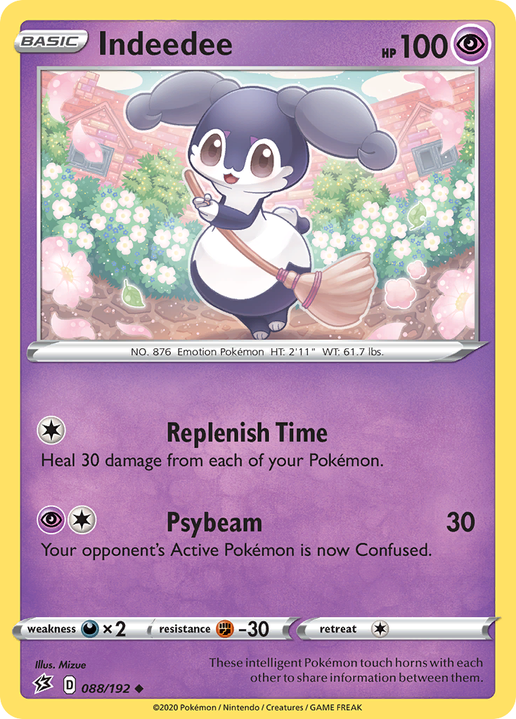 Indeedee 88/192 Uncommon | Rebel Clash | Pokemon Card