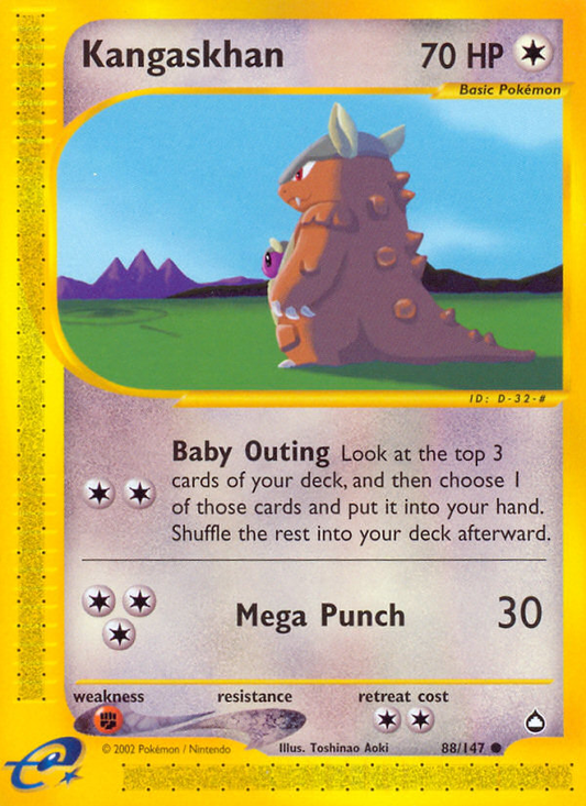 Kangaskhan 88/147 Common | Aquapolis | Pokemon Card