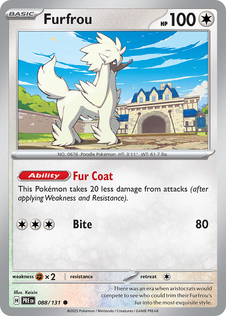 Furfrou 88/131 Common | Prismatic Evolutions | Pokemon Card