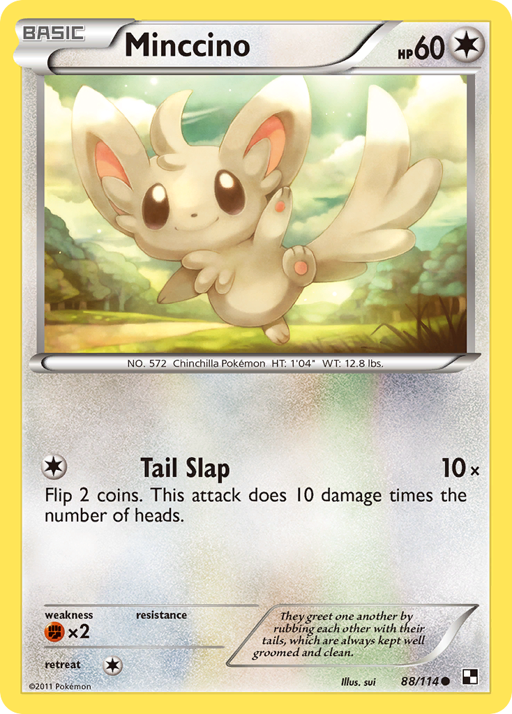 Minccino 88/114 Common | Black & White | Pokemon Card