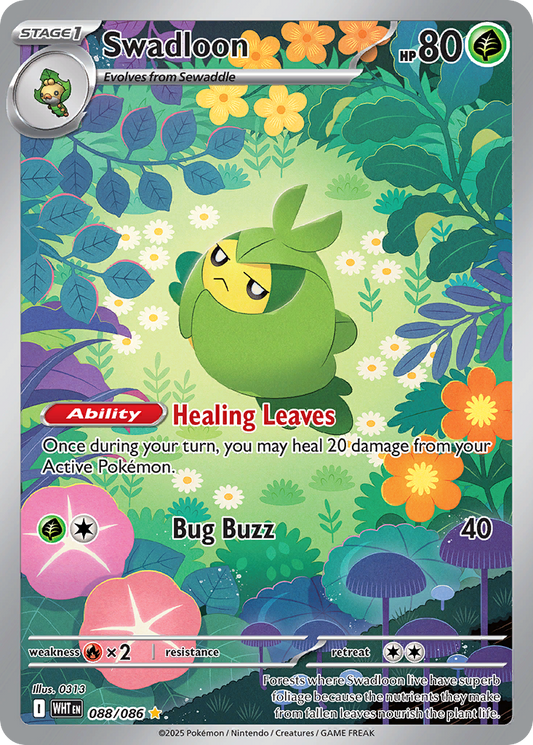 Swadloon 88/86 Illustration Rare | White Flare | Pokemon Card