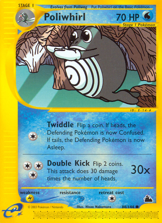 Poliwhirl 88/144 Common | Skyridge | Pokemon Card