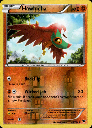 Hawlucha 48/124 Reverse Holo | Fates Collide | Pokemon Card