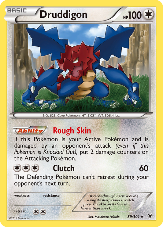 Druddigon 89/101 Rare | Noble Victories | Pokemon Card