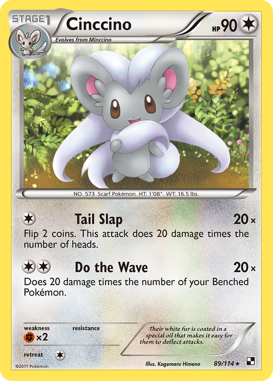 Cinccino 89/114 Rare | Black & White | Pokemon Card