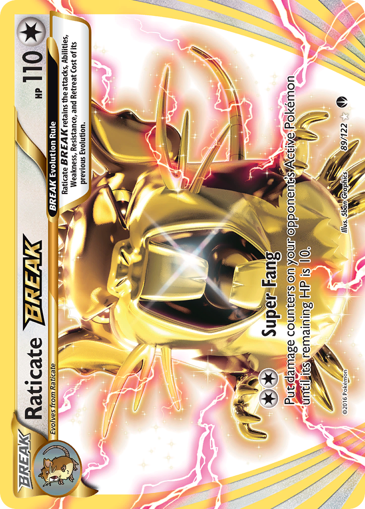 Raticate BREAK 89/122 Rare BREAK | BREAKpoint | Pokemon Card
