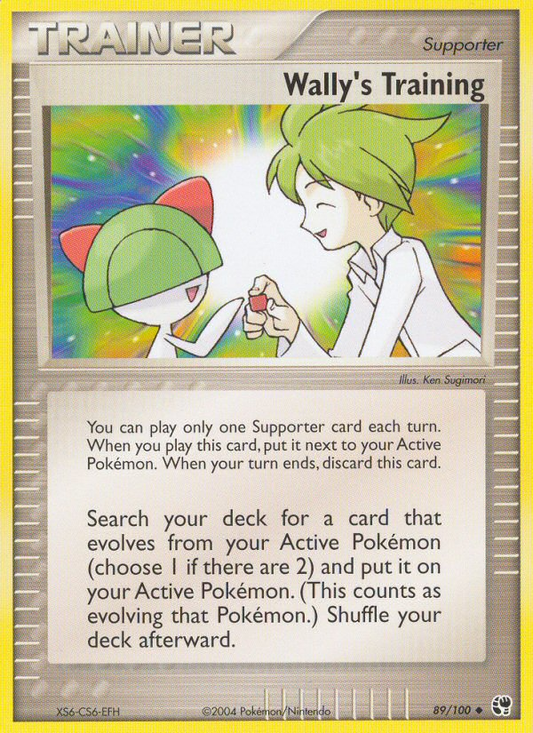 Wally's Training 89/100 Uncommon | Sandstorm | Pokemon Card