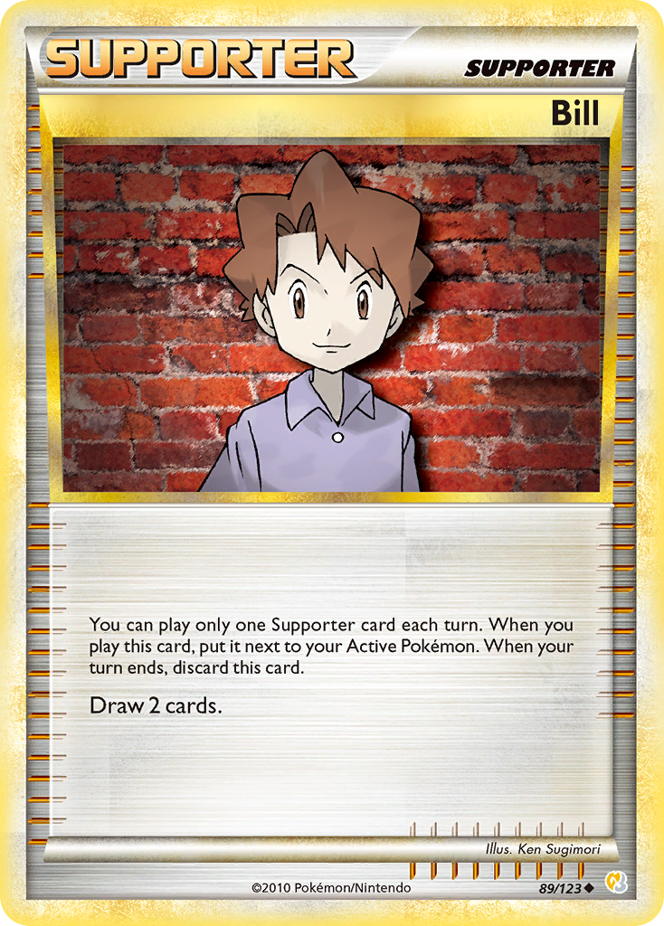 Bill 89/123 Uncommon | HeartGold & SoulSilver | Pokemon Card