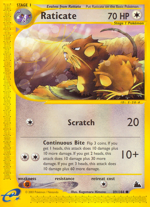 Raticate 89/144 Common | Skyridge | Pokemon Card