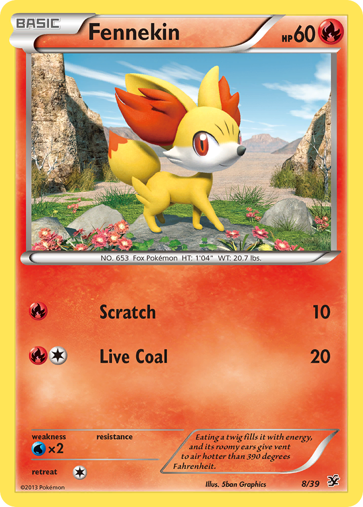 Fennekin 8/39 | Kalos Starter Set | Pokemon Card