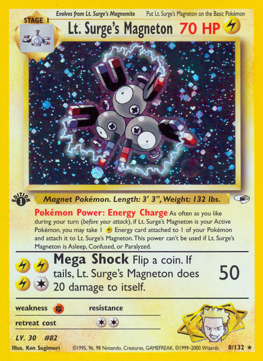 Lt. Surge's Magneton 8/132 Rare Holo | Gym Heroes | Pokemon Card