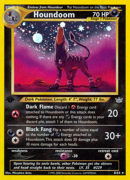 Houndoom 8/64 Rare Holo | Neo Revelation | Pokemon Card