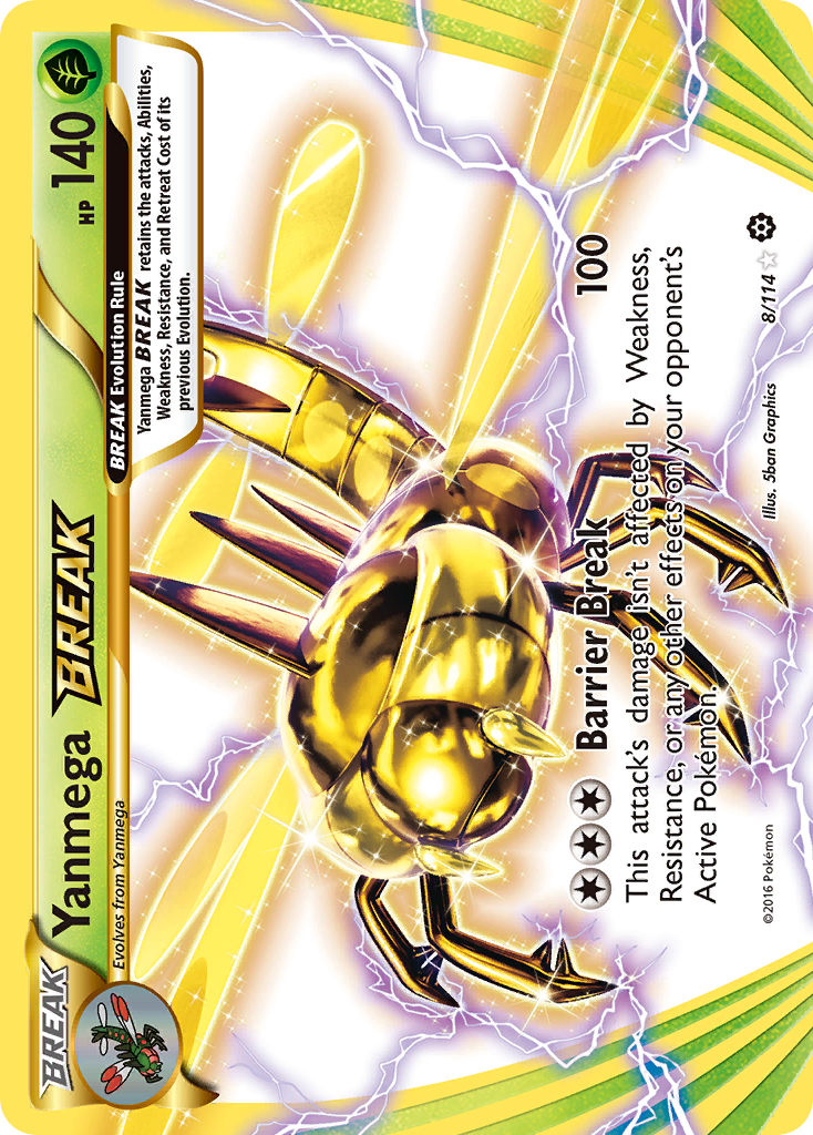 Yanmega BREAK 8/114 Rare BREAK | Steam Siege | Pokemon Card
