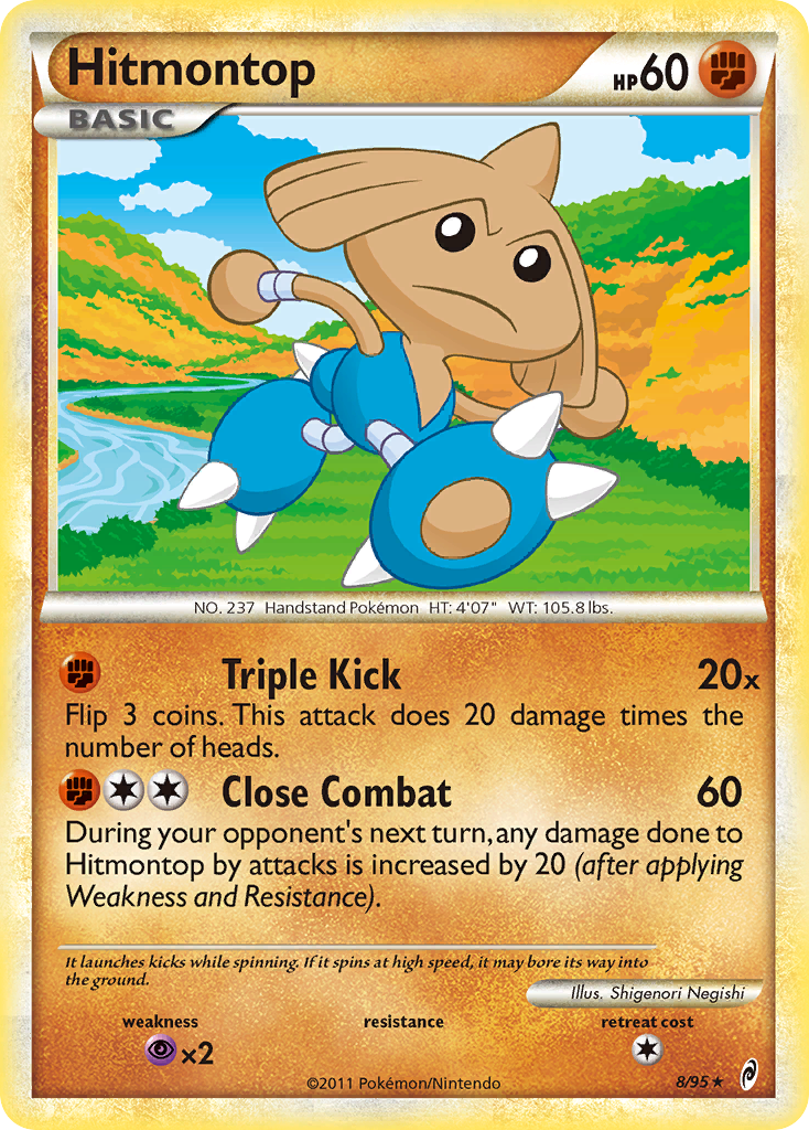 Hitmontop 8/95 Rare Holo | Call of Legends | Pokemon Card