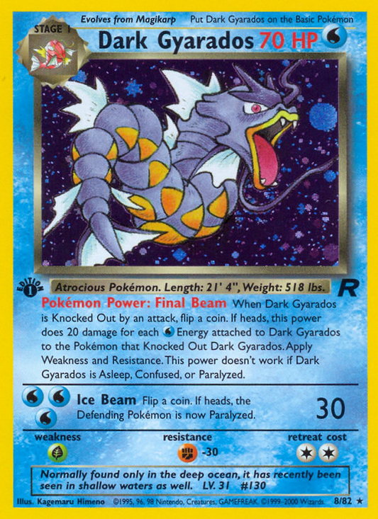 Dark Gyarados 8/82 Rare Holo | Team Rocket | Pokemon Card