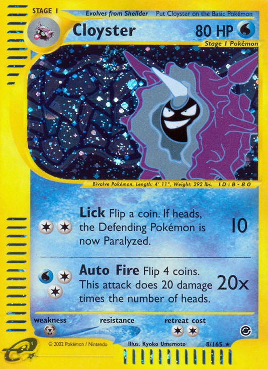 Cloyster 8/165 Rare Holo | Expedition Base Set | Pokemon Card