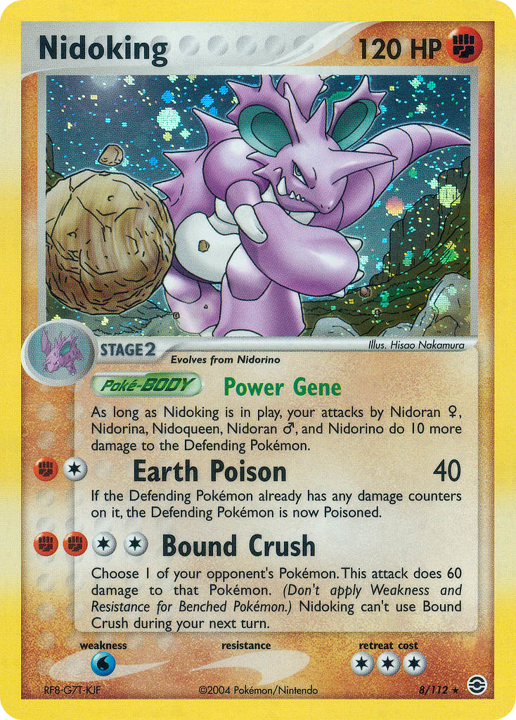 Nidoking 8/112 Rare Holo | FireRed & LeafGreen | Pokemon Card