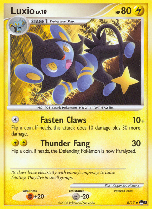 Luxio 8/17 Uncommon | POP Series 8 | Pokemon Card