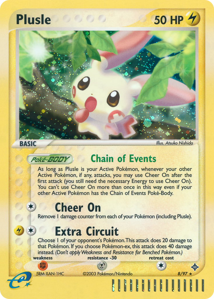 Plusle 8/97 Rare Holo | Dragon | Pokemon Card