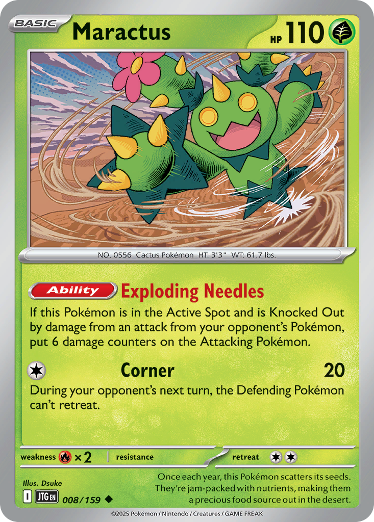 Maractus 8/159 Uncommon | Journey Together | Pokemon Card
