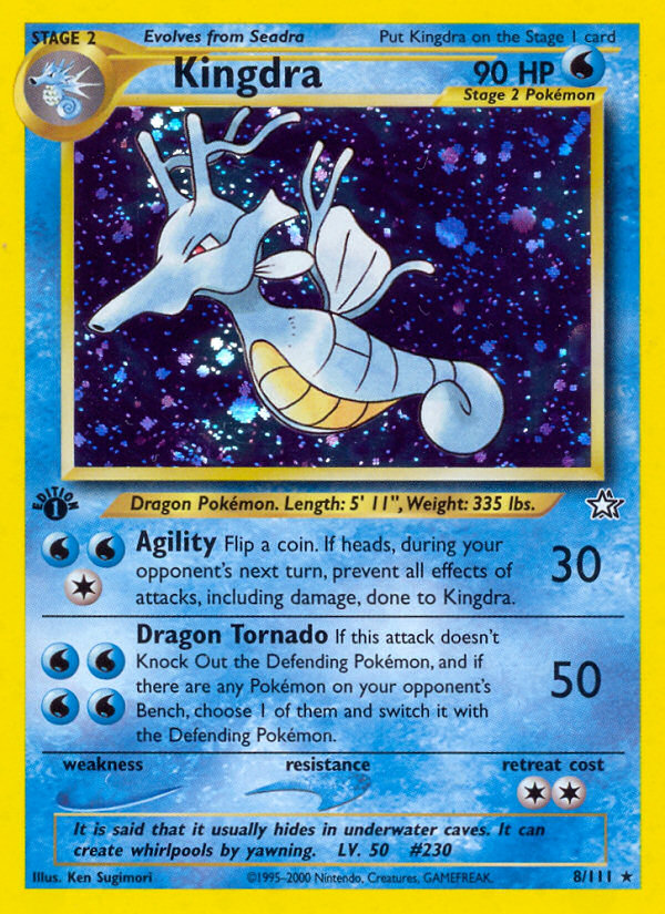 Kingdra 8/111 Rare Holo | Neo Genesis | Pokemon Card