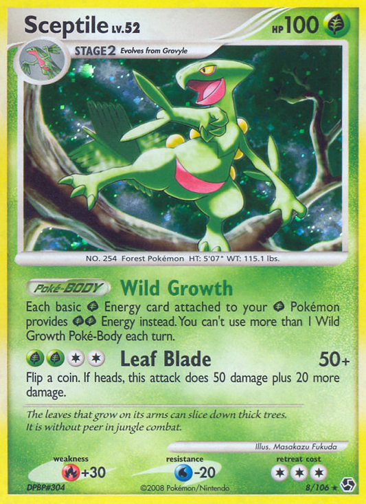 Sceptile 8/106 Rare Holo | Great Encounters | Pokemon Card