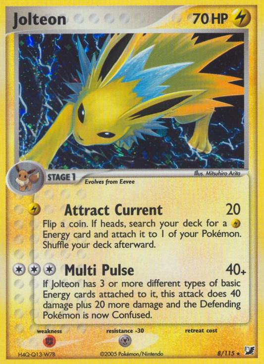 Jolteon 8/115 Rare Holo | Unseen Forces | Pokemon Card