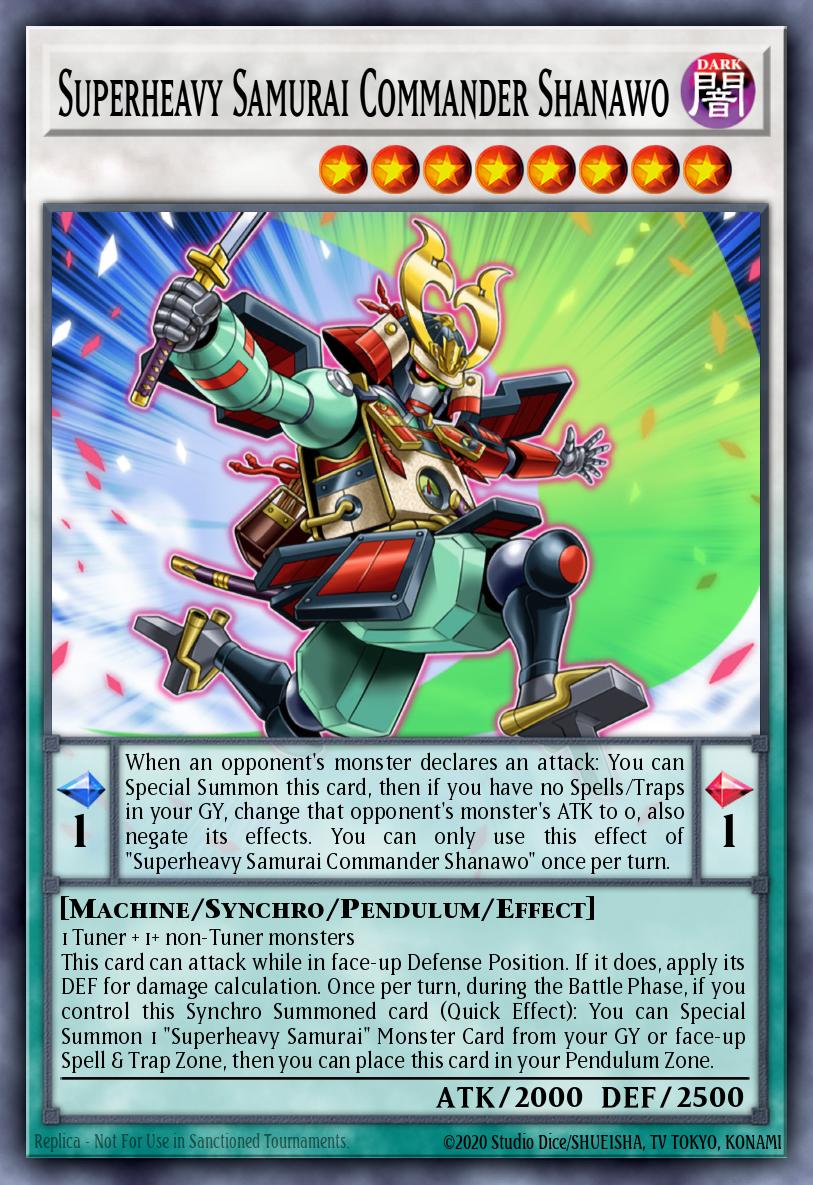 Superheavy Samurai Commander Shanawo - CYAC-EN040 Super Rare | Yu-Gi-O Brickheads Collectables Superheavy Samurai Commander Shanawo - CYAC-EN040 Super Rare | Yu-Gi-O Brickheads Collectables
