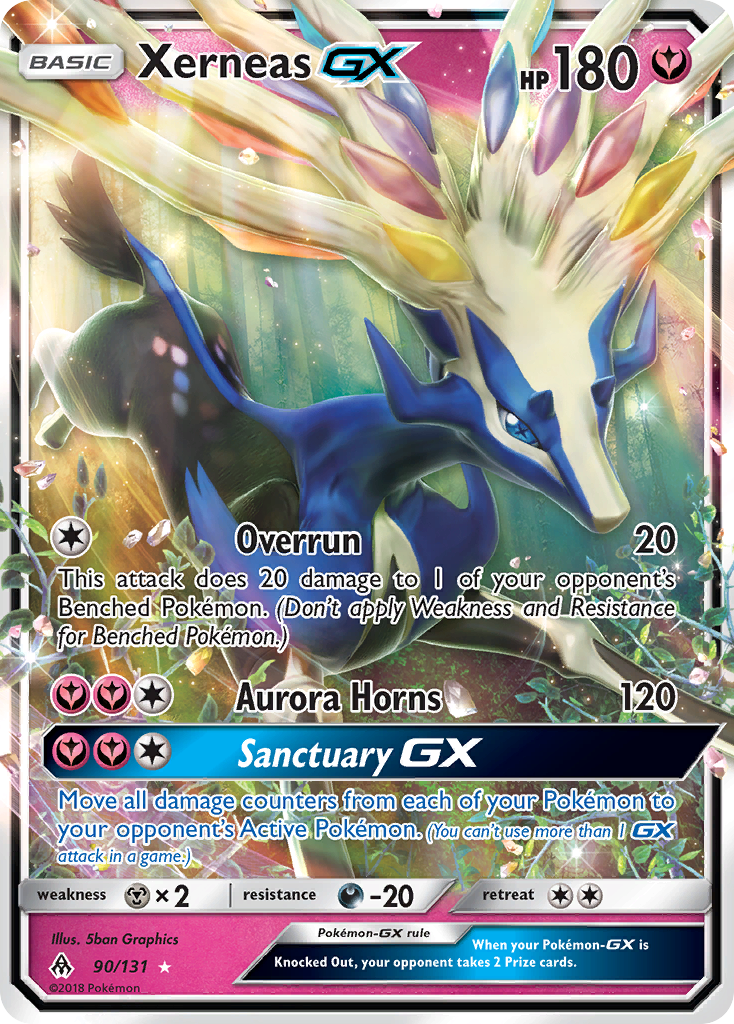 Xerneas-GX 90/131 Rare Holo GX | Forbidden Light | Pokemon Card