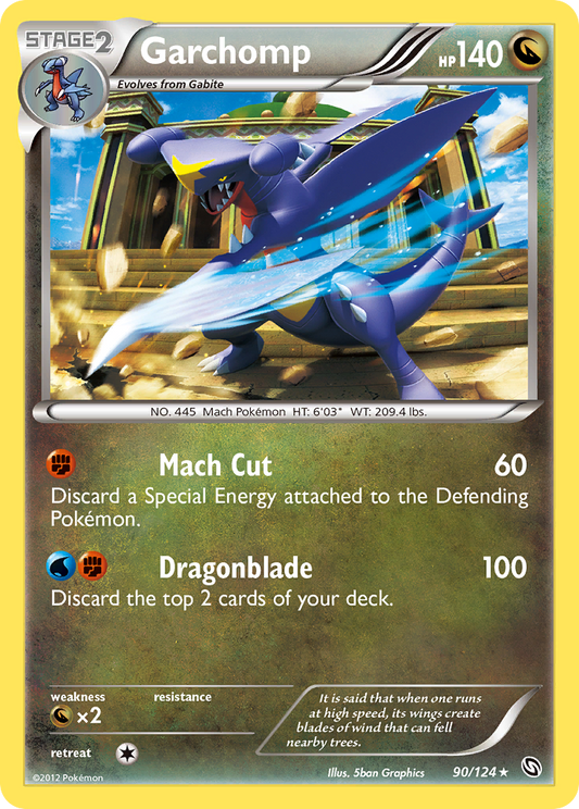 Garchomp 90/124 Rare Holo | Dragons Exalted | Pokemon Card