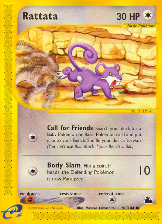 Rattata 90/144 Common | Skyridge | Pokemon Card