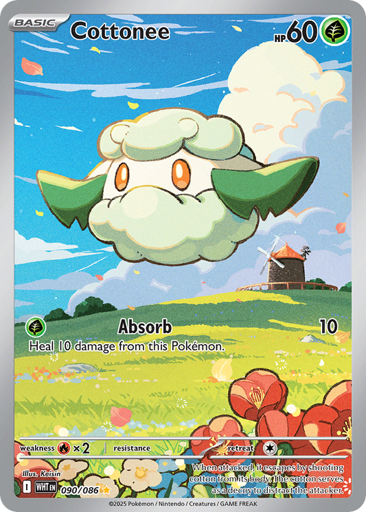 Cottonee 90/86 Illustration Rare | White Flare | Pokemon Card