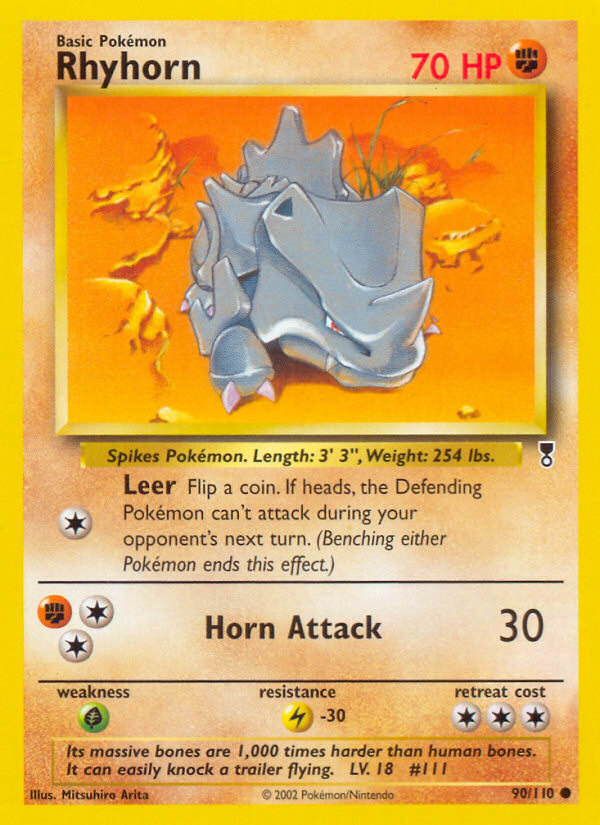 Rhyhorn 90/110 Common | Legendary Collection | Pokemon Card