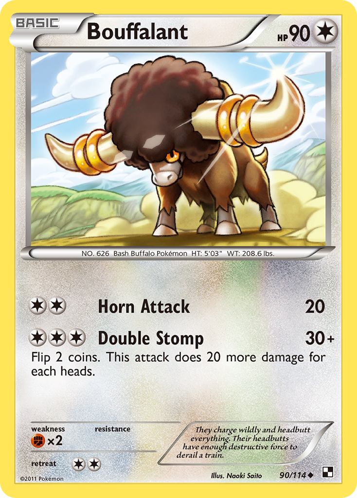 Bouffalant 90/114 Uncommon | Black & White | Pokemon Card